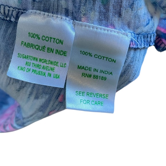 Lilly Pulitzer Gypsea Girl Print Tropical Coastal Preppy Button Up Essie Top - Picture 6 of 6